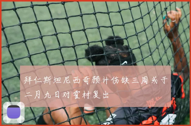 拜仁斯坦尼西奇预计伤缺三周或于二月九日对霍村复出